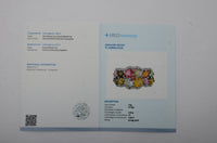 2.93 Ct Oval Mixed Cut, Round Mixed Cut Natural Multi-Coloured Tourmaline 950 Platinum Ring
