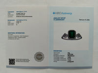 1.32 Ct Octagon Step Cut Natural Emerald 950 Platinum Ring