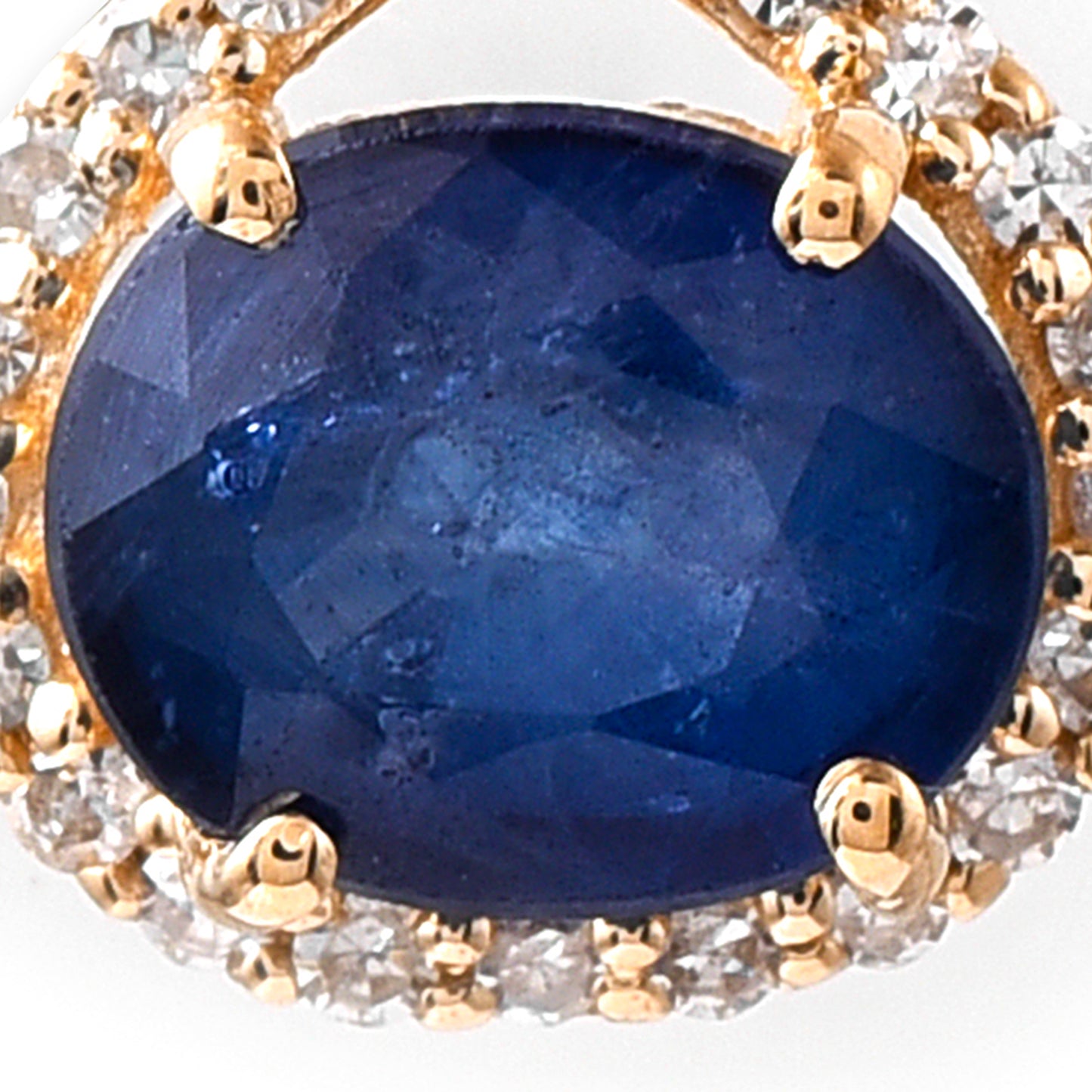 1.15 Ct Oval Mixed Cut Natural Sapphire 14K Gold Pendant