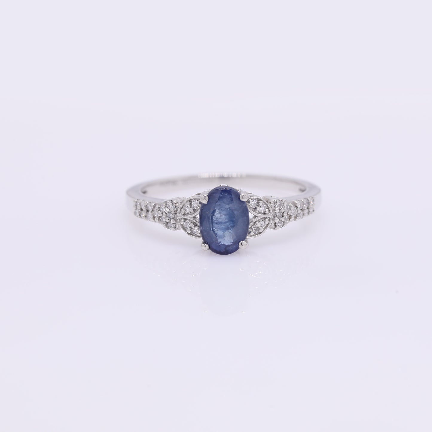 1.36 Ct Oval Mixed Cut Natural Sapphire 950 Platinum Ring