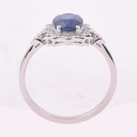 1.62 Ct Oval Mixed Cut Natural Sapphire 950 Platinum Ring
