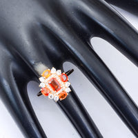 1.79 Ct Octagon Multi Sapphire 14K Gold Ring