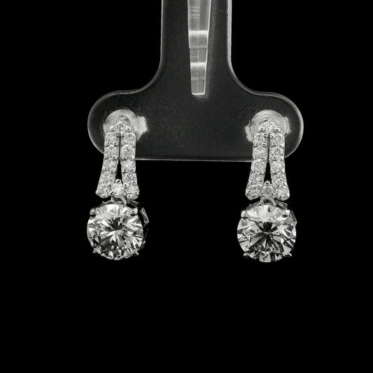 3.58 Carats Lab Grown Diamond 14K Gold Earrings