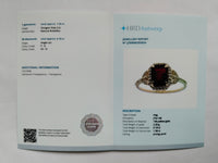 1.74 Ct Octagon Step Cut Natural Rubellite 14K Gold Ring