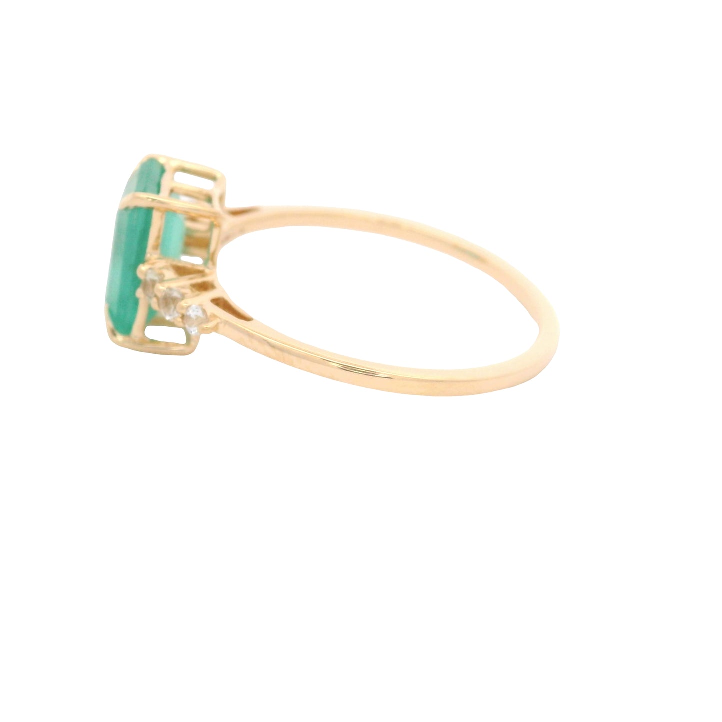 1.60 Ct Octagon Emerald 14K Gold Ring