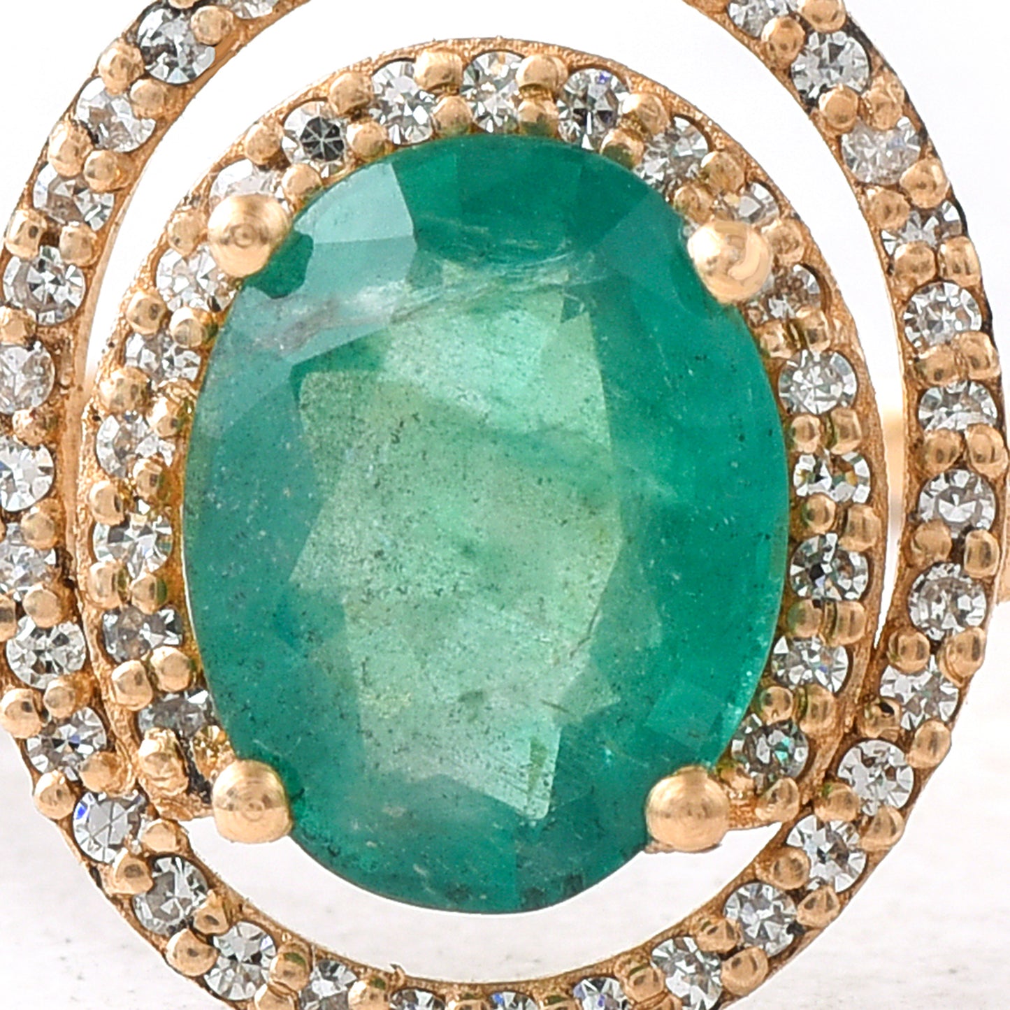 1.60 Ct Oval Emerald 14K Gold Ring