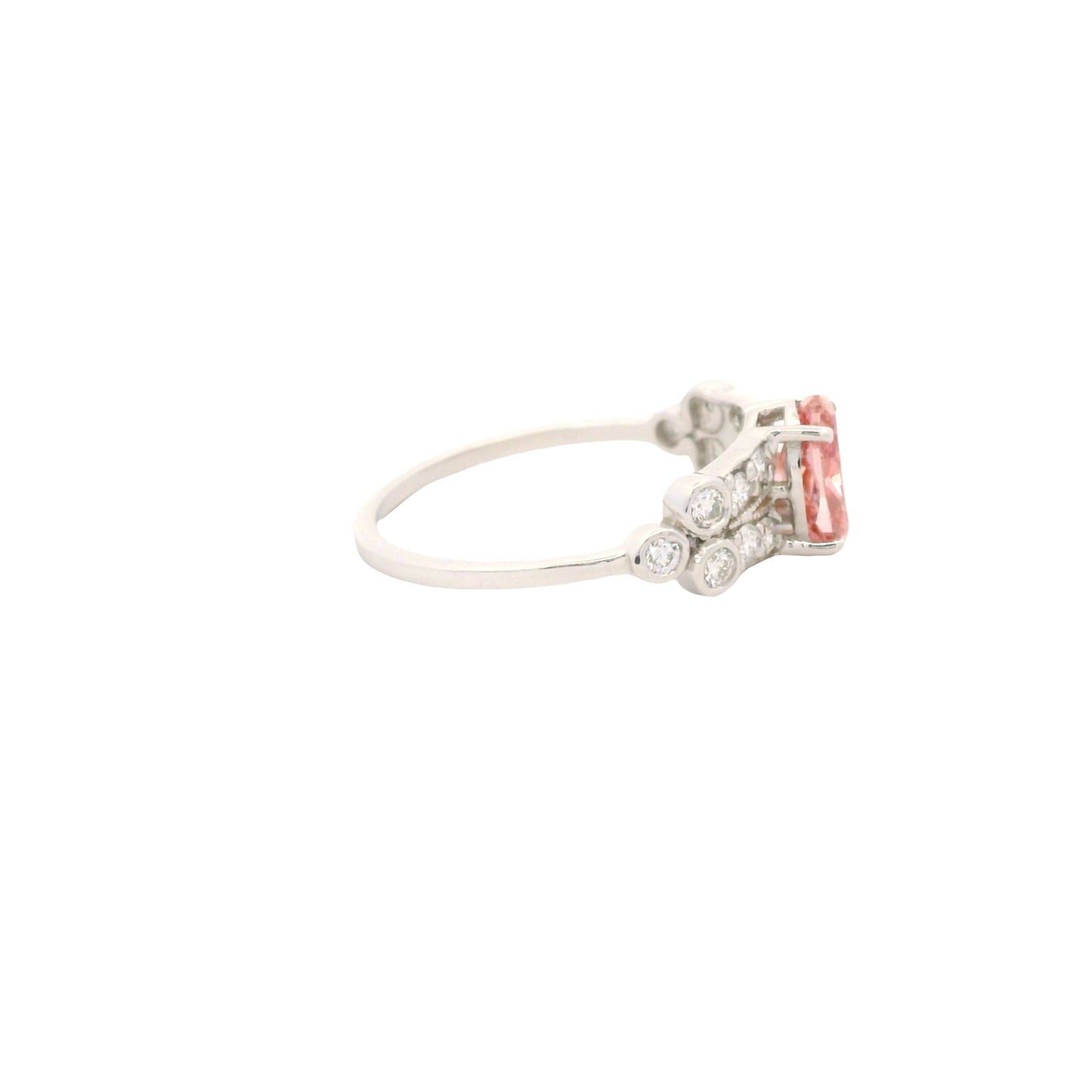 1.32 Carats Pink Lab Grown Diamond 14K Gold Ring