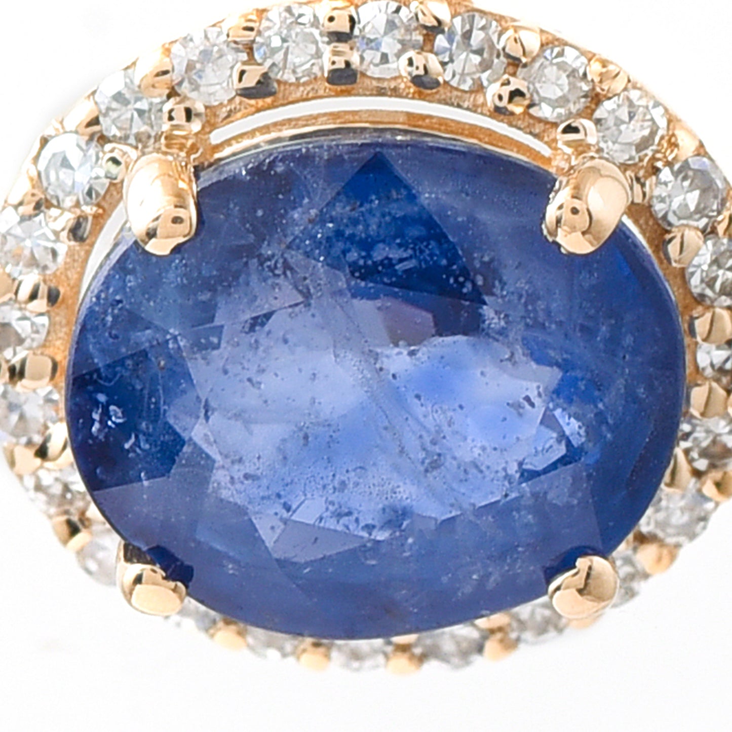 1.51 Ct Oval Sapphire 14K Gold Pendant