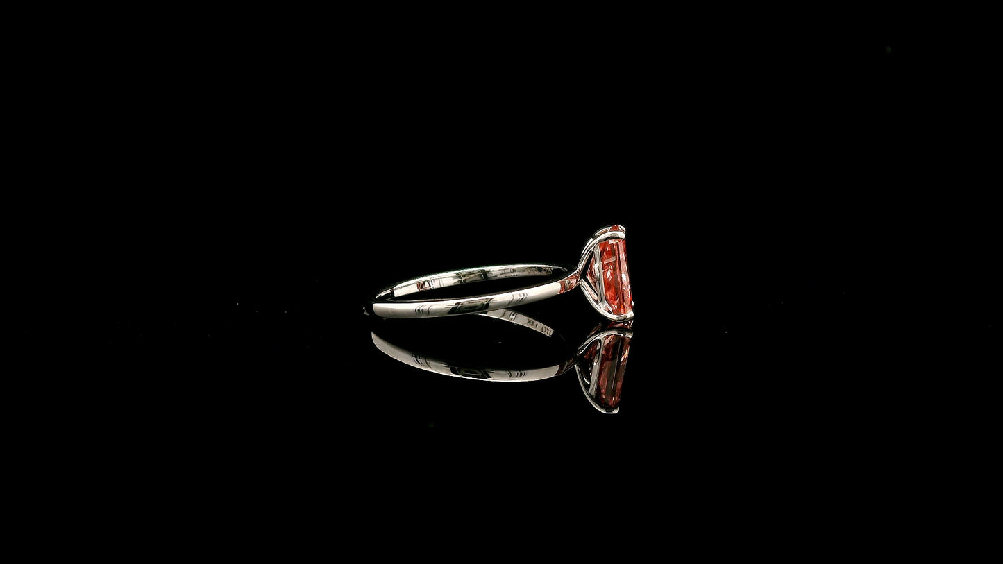 1.53 Carats Pink Lab Grown Diamond 14K Gold Ring