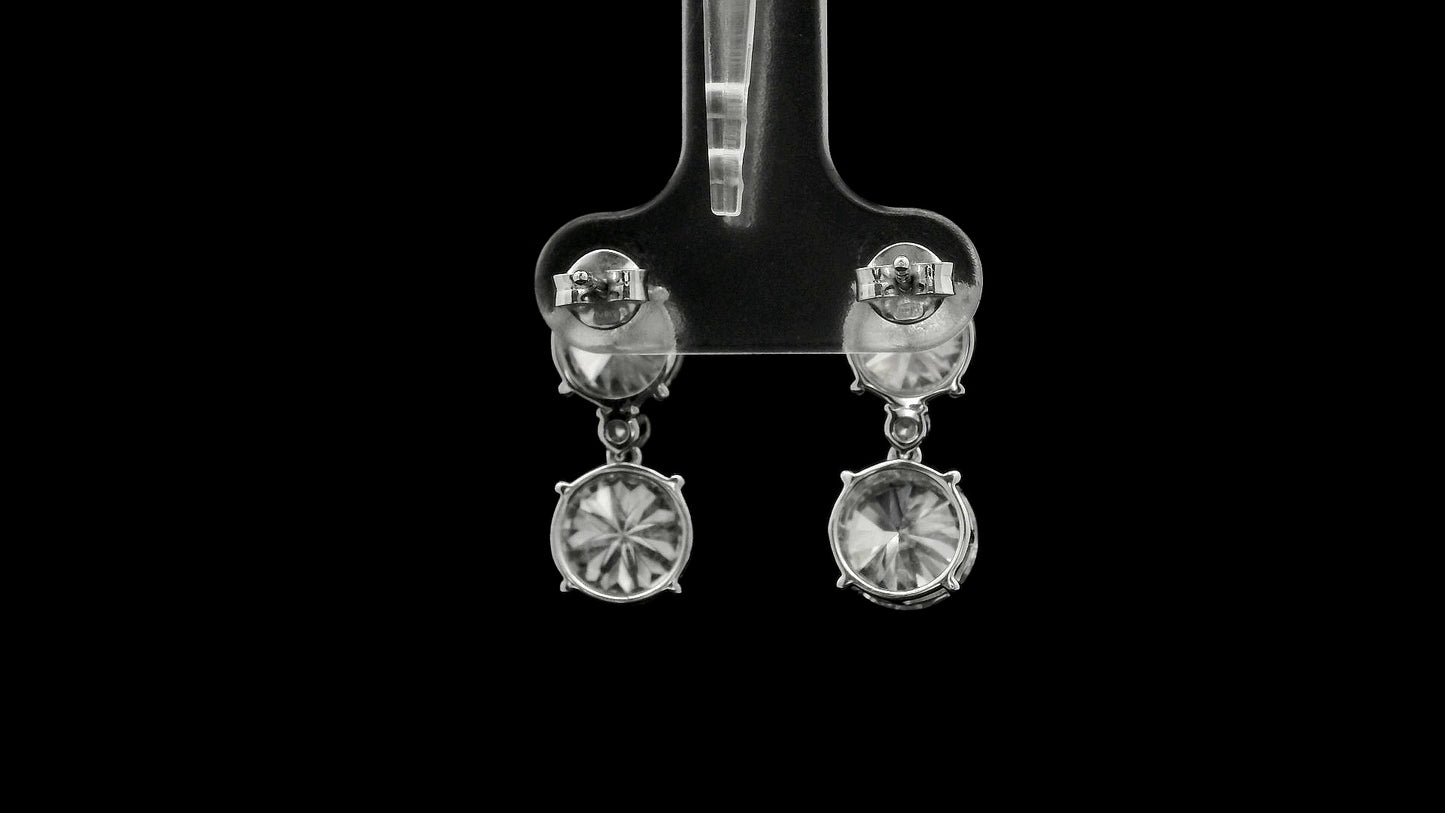 7.23 Carats Lab Grown Diamond 14K Gold Earrings