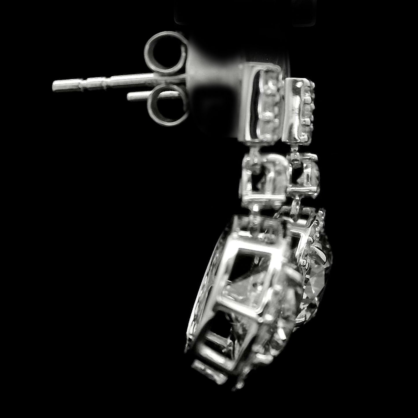 4.54 Carats Lab Grown Diamond 14K Gold Earrings