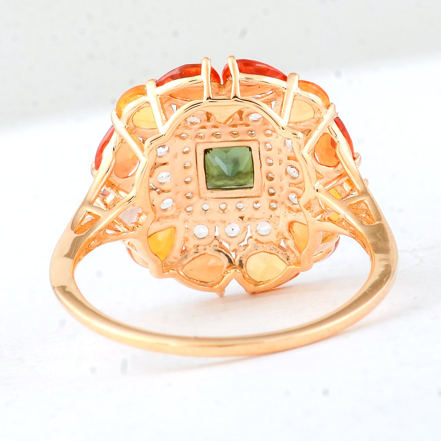 2.49 Ct Square Tourmaline 14K Gold Ring