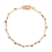 4.21 Ct Round Tourmaline 14K Gold Bracelet