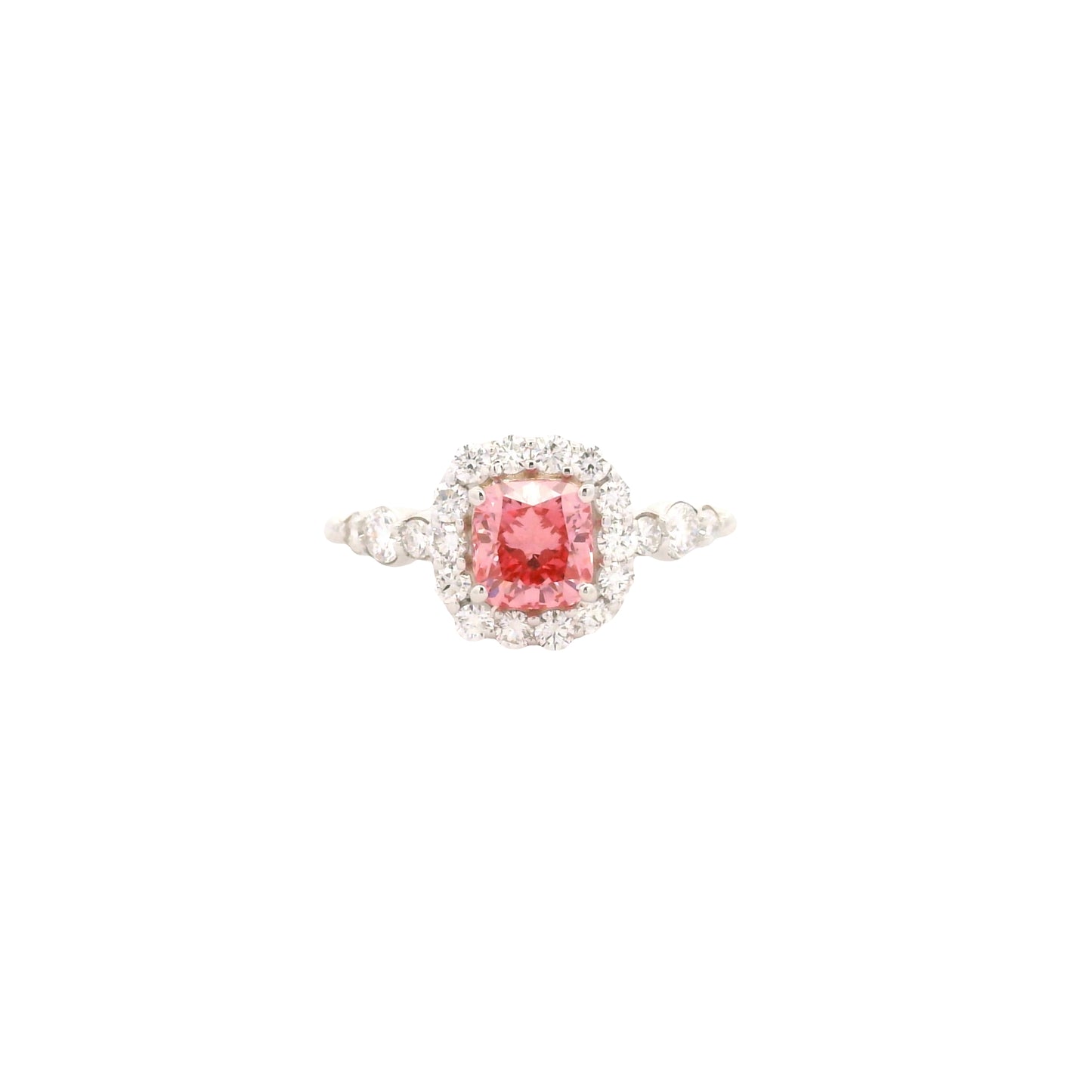 1.63 Carats Pink Lab Grown Diamond 14K Gold Ring
