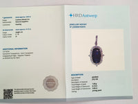3.95 Ct Cushion Mixed Cut Natural Sapphire 14K Gold Pendant