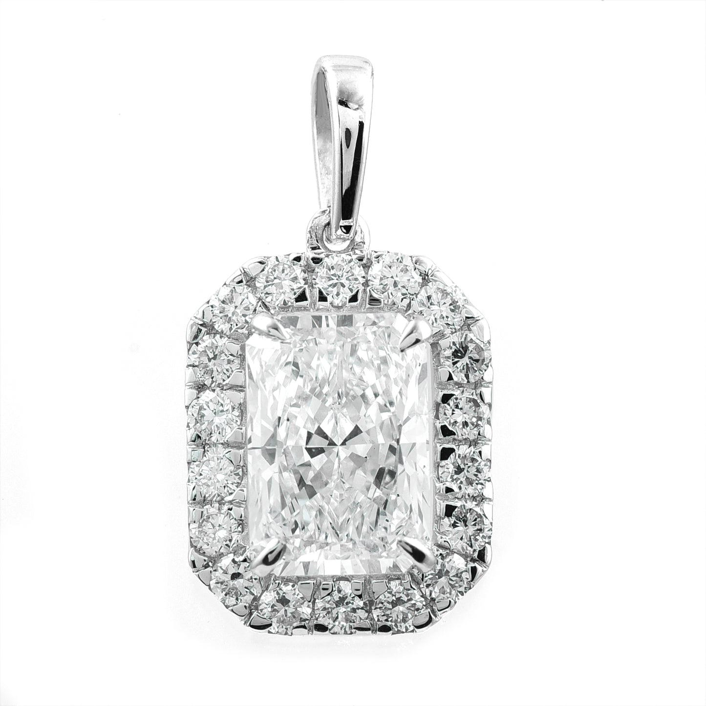 2.38 Carats Lab Grown Diamond 14K Gold Pendant