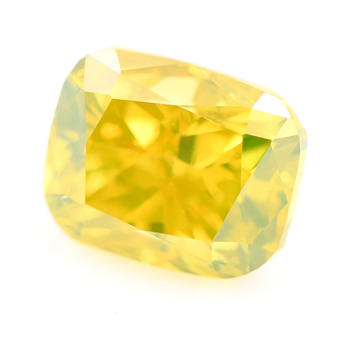 0.41 Yellow Diamond Cushion Loose Diamond