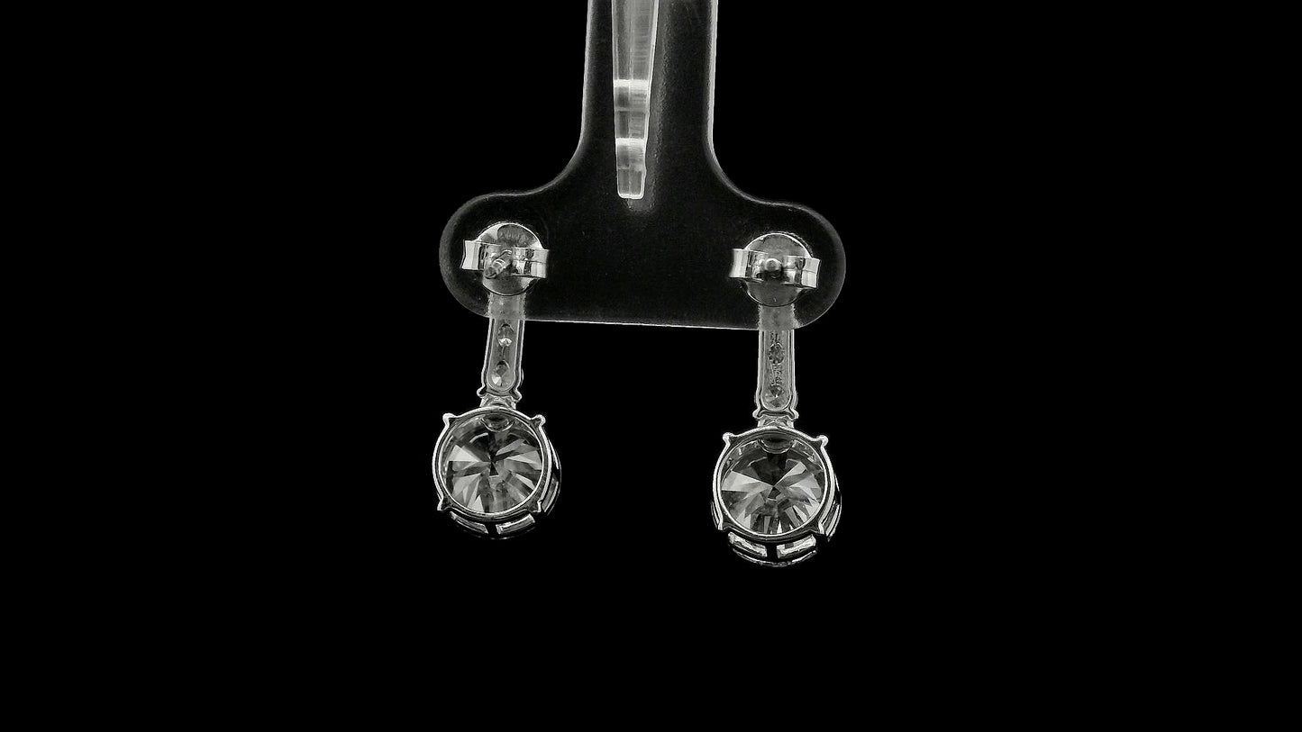 4.35 Carats Lab Grown Diamond 14K Gold Earrings