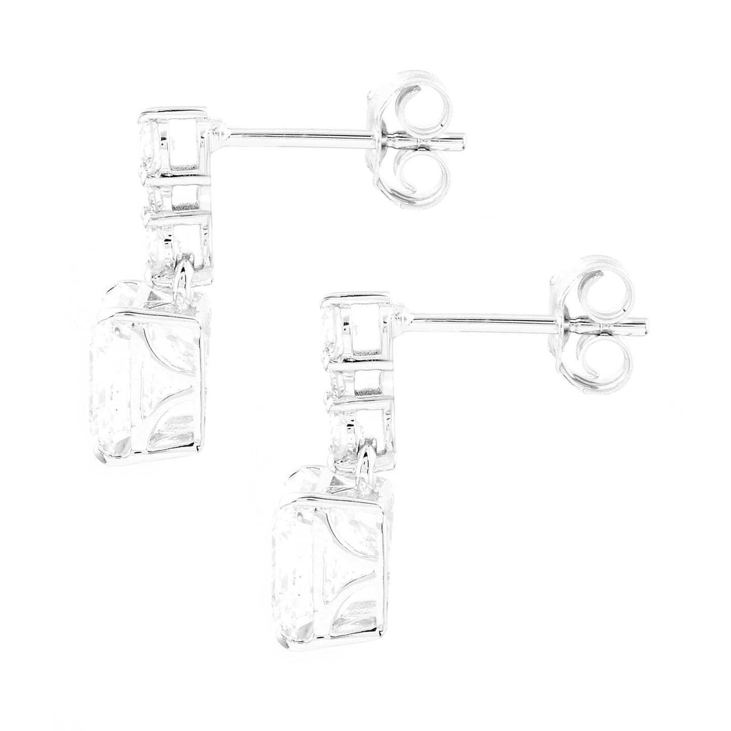 4.48 Carats Lab Grown Diamond 14K Gold Earrings