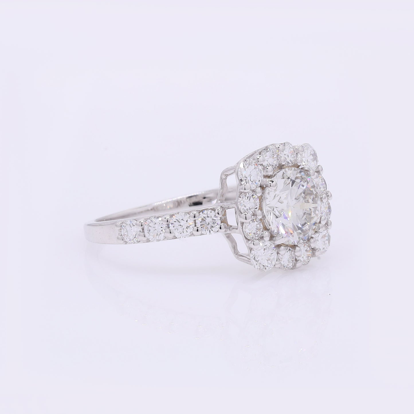2.03 Carats Lab Grown Diamond 14K Gold Ring