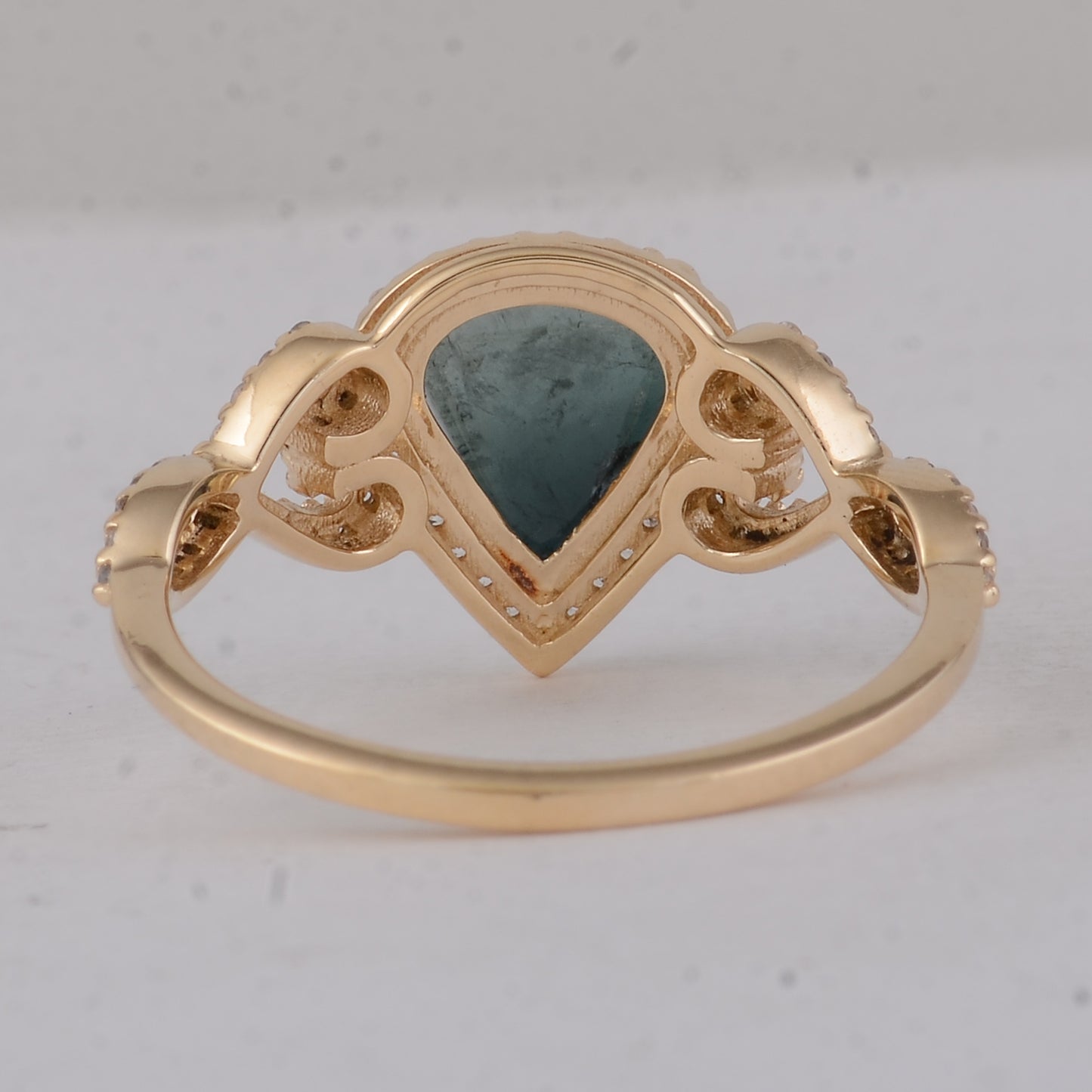 1.84 Ct Pear Tourmaline 9K Gold Ring