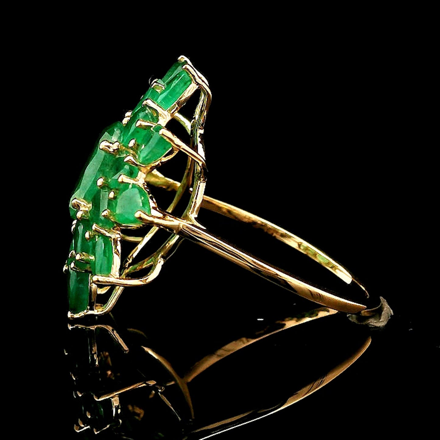 3.99 Ct Oval Emerald 14K Gold Ring
