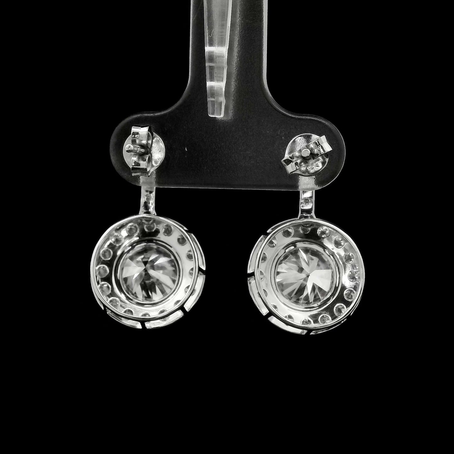 4.18 Ct Round Lab Grown Diamond 14K Gold Earrings