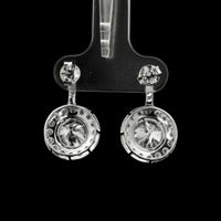 4.18 Ct Round Lab Grown Diamond 14K Gold Earrings