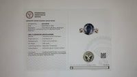 6.25 Ct Oval Mixed Cut Lab Grown Sapphire 14K Gold Ring