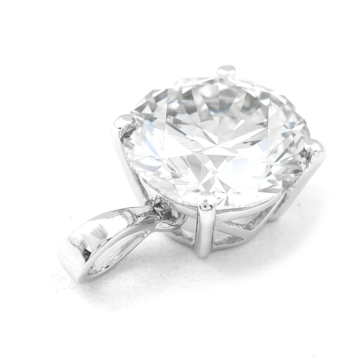 3.10 Carats Lab Grown Diamond 14K Gold Pendant