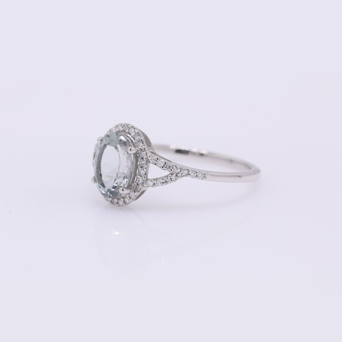 1.24 Ct Oval Mixed Cut Natural Tourmaline 950 Platinum Ring
