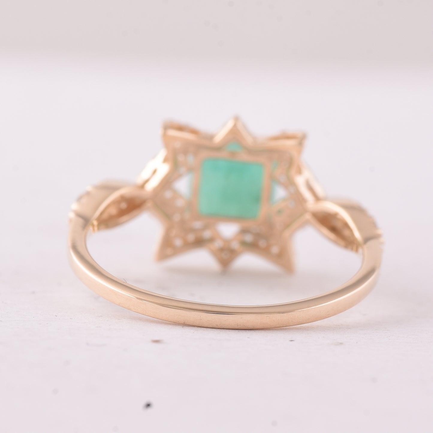 1.15 Ct Square Emerald 9K Gold Ring