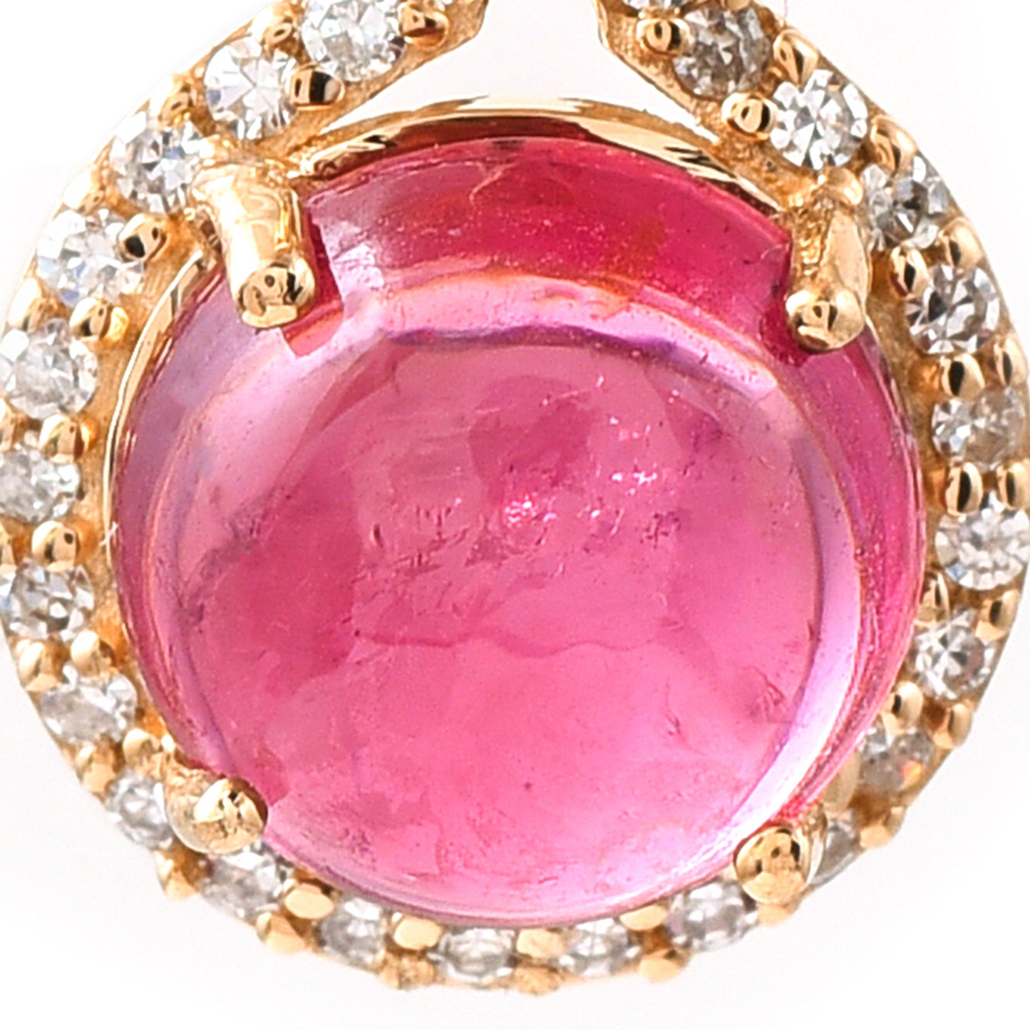 1.58 Ct Round Tourmaline 14K Gold Pendant