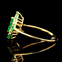 0.94 Ct Marquise Emerald 14K Gold Ring
