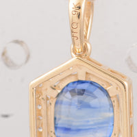 2.10 Ct Oval Sapphire 9K Gold Pendant