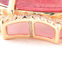 11.03 Ct Oval Cabochon Cut Natural Pink Tourmaline 14K Gold Pendant