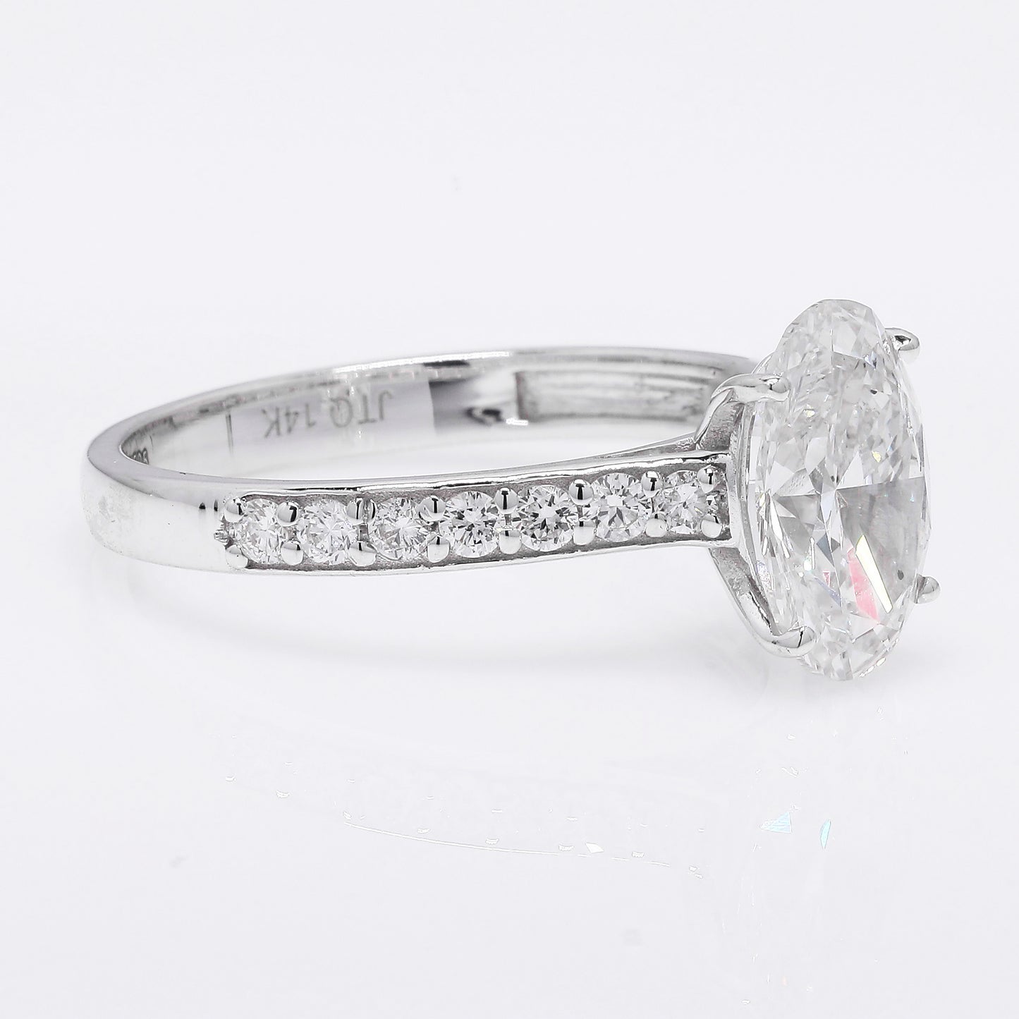 2.24 Ct Oval Brilliant Lab Grown Diamond 14K Gold Ring