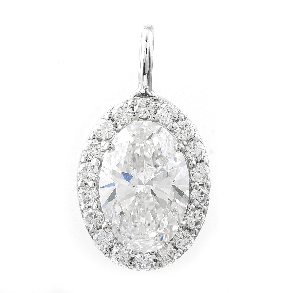 2.44 Carats Lab Grown Diamond 14K Gold Pendant