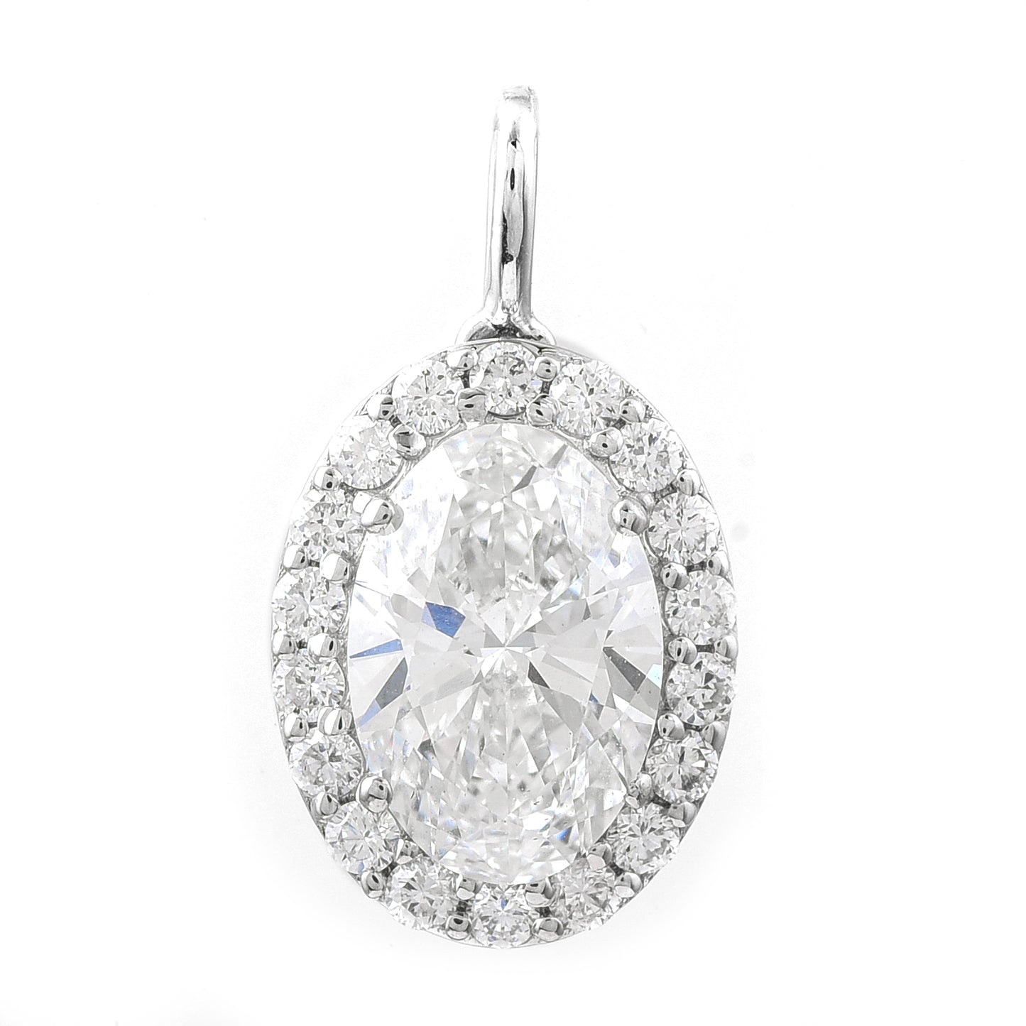 2.44 Carats Lab Grown Diamond 14K Gold Pendant