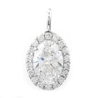 2.44 Carats Lab Grown Diamond 14K Gold Pendant