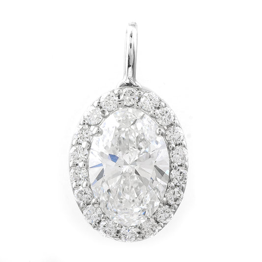 2.44 Carats Lab Grown Diamond 14K Gold Pendant
