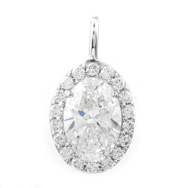 2.44 Carats Lab Grown Diamond 14K Gold Pendant