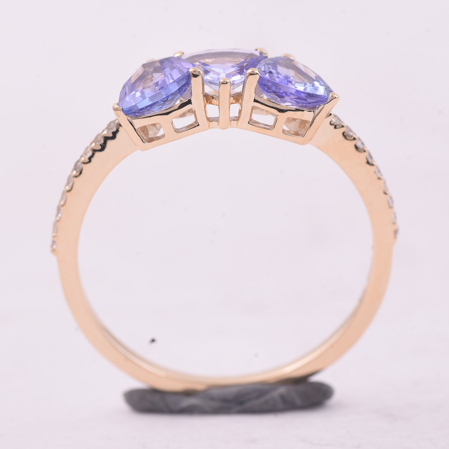 1.13 Ct Trillion Tanzanite 9K Gold Ring