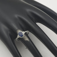 1.41 Ct Oval Mixed Cut Natural Sapphire 950 Platinum Ring