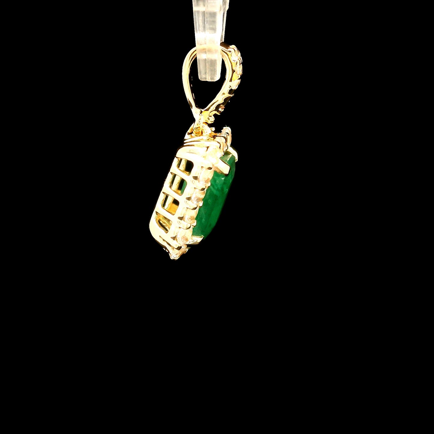 1.14 Ct Octagon Emerald 14K Gold Pendant