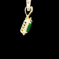 1.14 Ct Octagon Emerald 14K Gold Pendant
