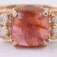 1.72 Ct Cushion Cabochon Cut Natural Spinel 14K Gold Ring