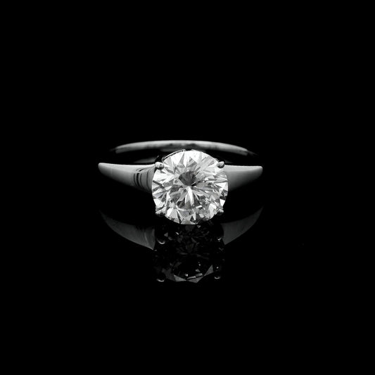 1.57 Ct Round Lab Grown Diamond 14K Gold Ring