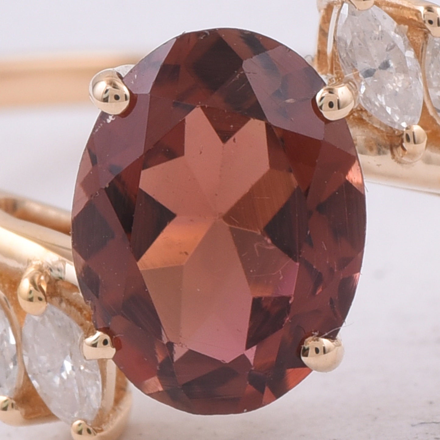 1.34 Ct Oval Natural Tourmaline 14K Gold Ring