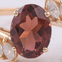 1.34 Ct Oval Natural Tourmaline 14K Gold Ring